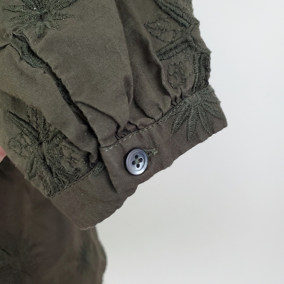 Madewell Embroidered Bubble Sleeve Sleeve Top - Picture 9 of 10